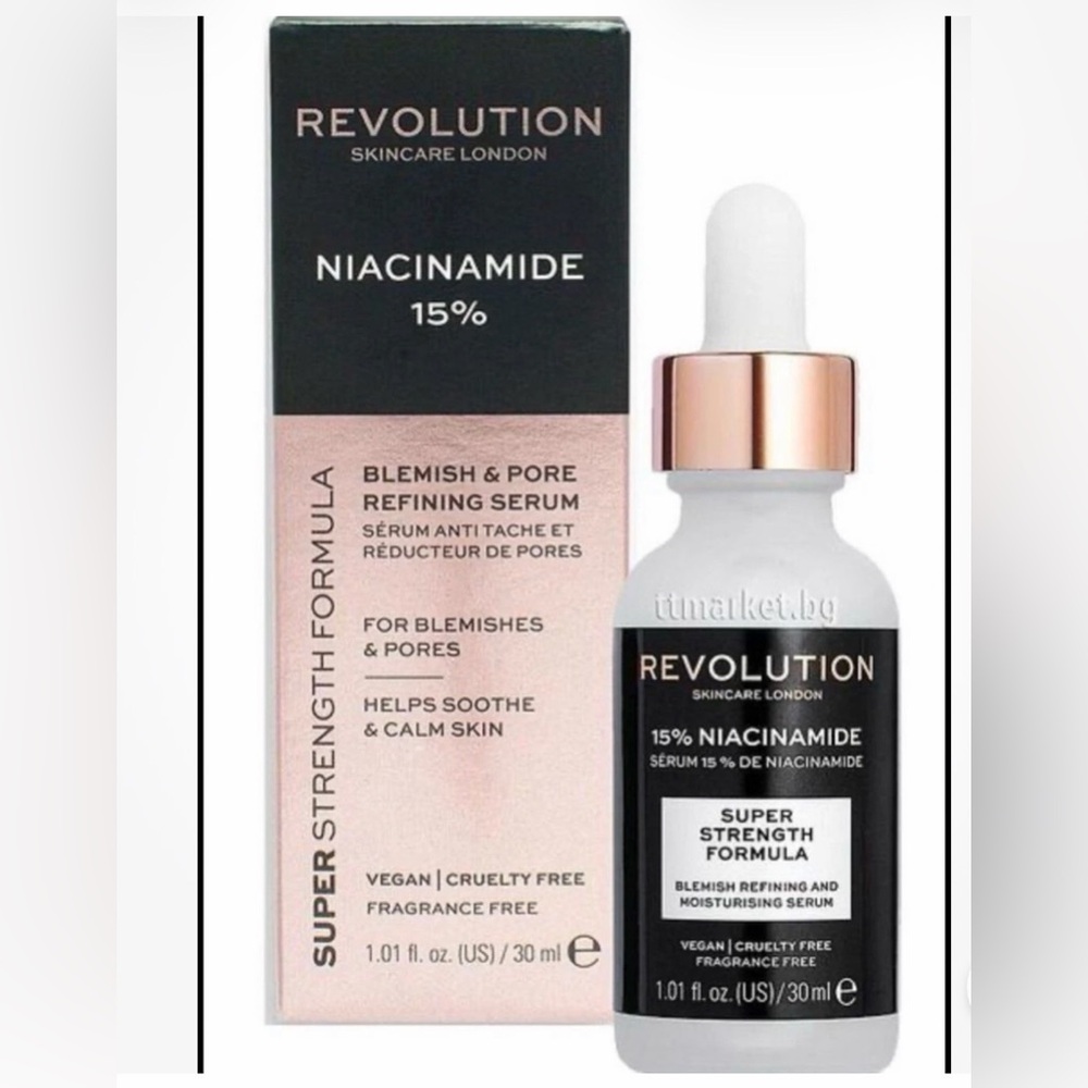 Revolution Skincare London Niacinamide 15% Serum Blemish & Pore 30ml (NEW)